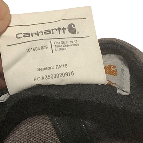 Carhartt Firm Duck Flat Brown Snapback Hat 100% Cotton Men OS Casual Snapback - Picture 5 of 5